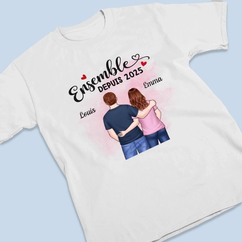 T-shirt Unisexe, T-shirt Premium, Hoodie Personnalisé – Cadeaux D’Anniversaire De Mariage Et De Mariage Pour Mari Et Femme, Pour Lui Et Pour Elle – Ensemble, Dans La Douceur Et La Force