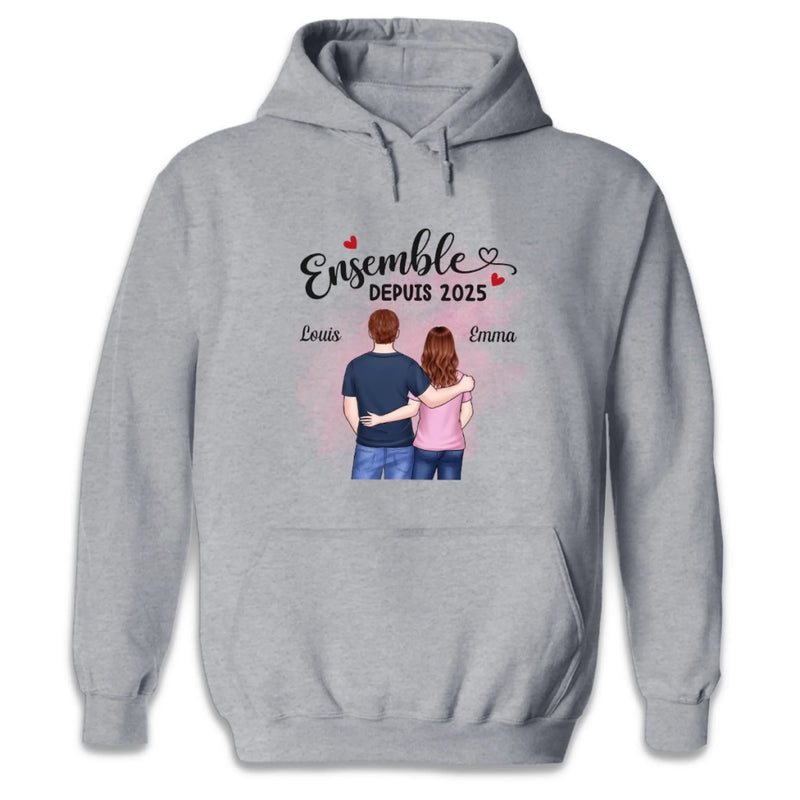 T-shirt Unisexe, T-shirt Premium, Hoodie Personnalisé – Cadeaux D’Anniversaire De Mariage Et De Mariage Pour Mari Et Femme, Pour Lui Et Pour Elle – Ensemble, Dans La Douceur Et La Force