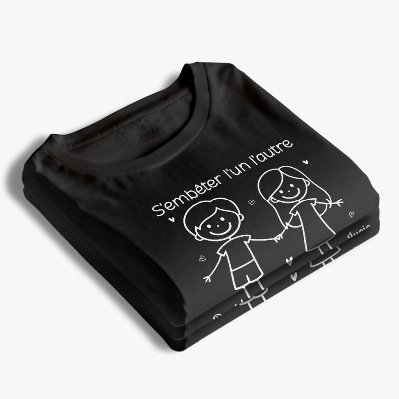 T-shirt Unisexe, T-shirt Premium, Hoodie Personnalisé – Cadeaux D’Anniversaire De Mariage Et De Mariage Pour Mari Et Femme, Pour Lui Et Pour Elle – Un Amour Qui Grandit Avec Le Temps