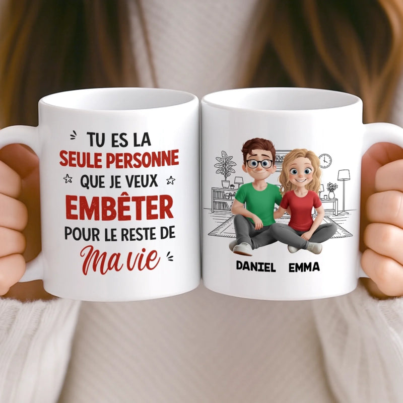 Mug Personnalisée – Cadeaux D’Anniversaire De Mariage Pour Mari Et Femme, Pour Lui Et Pour Elle – Un Amour Stable Et Chaleureux