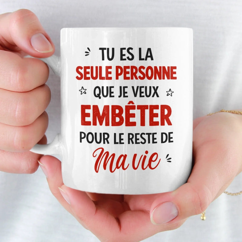 Mug Personnalisée – Cadeaux D’Anniversaire De Mariage Pour Mari Et Femme, Pour Lui Et Pour Elle – Un Amour Stable Et Chaleureux