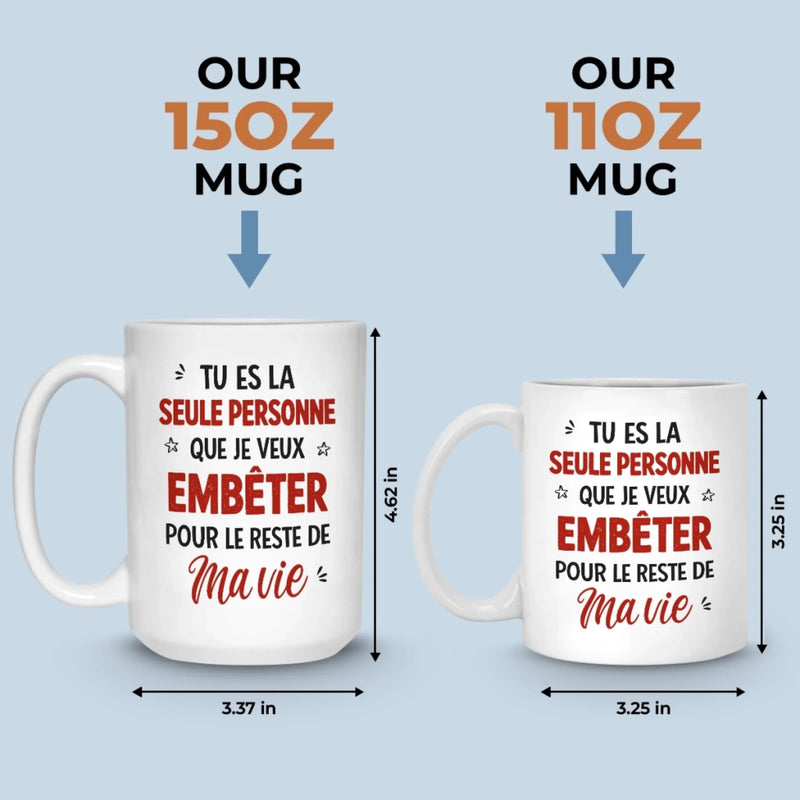 Mug Personnalisée – Cadeaux D’Anniversaire De Mariage Pour Mari Et Femme, Pour Lui Et Pour Elle – Un Amour Stable Et Chaleureux