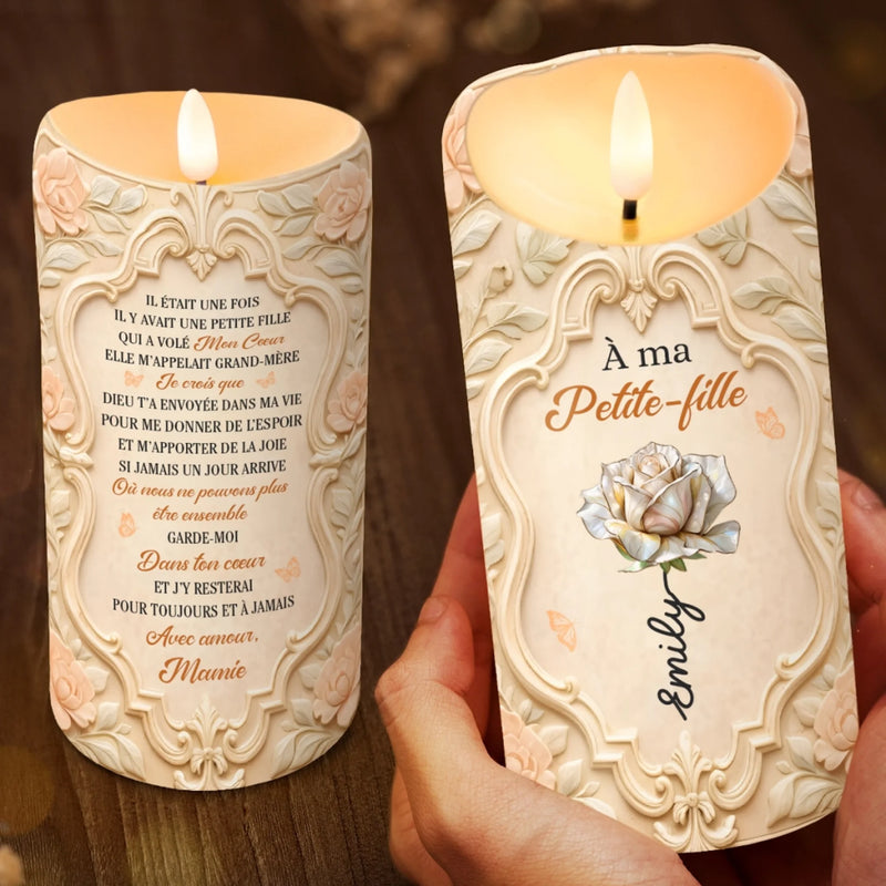Bougie LED Personnalisée - Cadeaux D’Anniversaire Personnalisés Pour Fille, Maman - Une Lumière D’Amour Qui T’Accompagne Toute Ta Vie