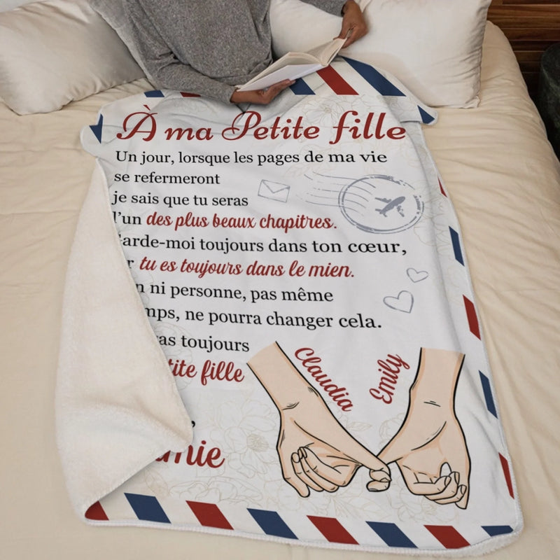 Couverture Personnalisée – Cadeaux D’Anniversaire Personnalisés Pour Petite-Fille, Mamie – Chaque Page De Ta Vie Est Écrite Avec Amour