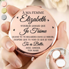 Miroir Compact Personnalisé – Cadeaux D’Anniversaire De Mariage Et De Mariage Pour Mari Et Femme, Pour Lui Et Pour Elle – Avec Toi, Je Me Sens Chez Moi