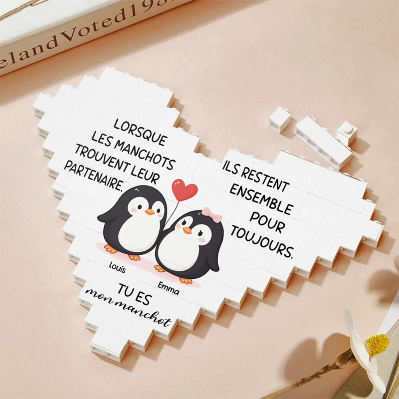 Briques Personnalisées En Forme De Cœur Rectangulaire – Cadeaux Personnalisés D’Anniversaire De Mariage Et De Mariage Pour Mari Et Femme, Pour Lui Et Pour Elle – Tu Es Mon Pour Toujours