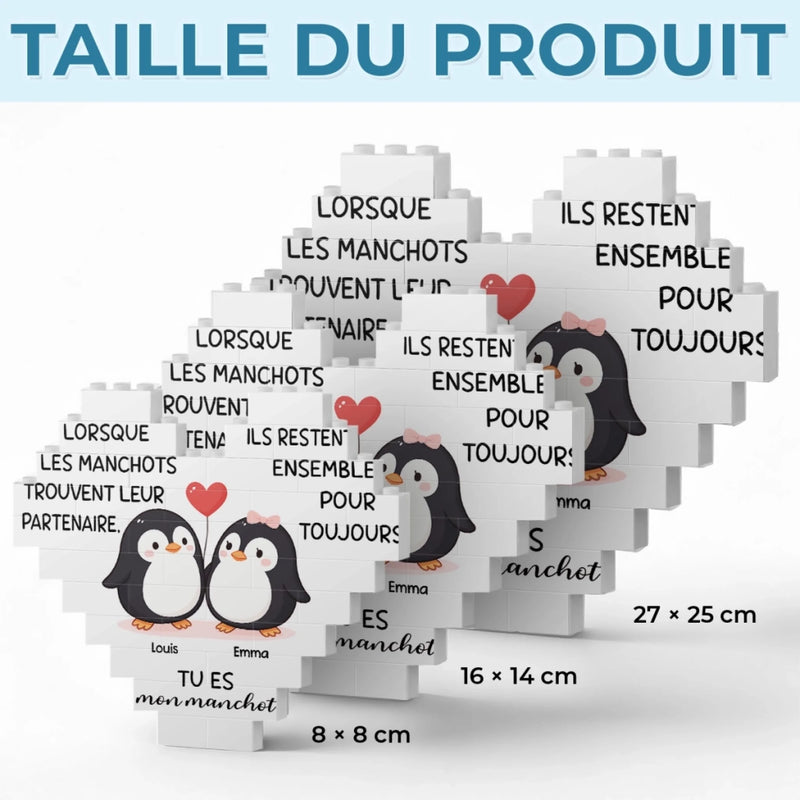 Briques Personnalisées En Forme De Cœur Rectangulaire – Cadeaux Personnalisés D’Anniversaire De Mariage Et De Mariage Pour Mari Et Femme, Pour Lui Et Pour Elle – Tu Es Mon Pour Toujours