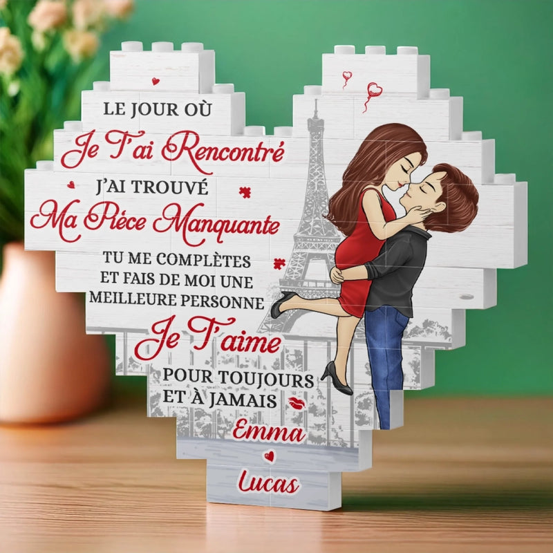 Briques Personnalisées En Forme De Cœur Rectangulaire – Cadeaux Personnalisés D’Anniversaire De Mariage Et De Mariage Pour Mari Et Femme, Pour Lui Et Pour Elle – Notre Amour Défie Le Temps