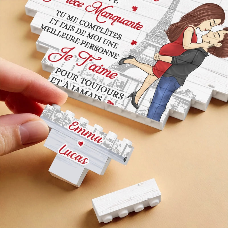 Briques Personnalisées En Forme De Cœur Rectangulaire – Cadeaux Personnalisés D’Anniversaire De Mariage Et De Mariage Pour Mari Et Femme, Pour Lui Et Pour Elle – Notre Amour Défie Le Temps