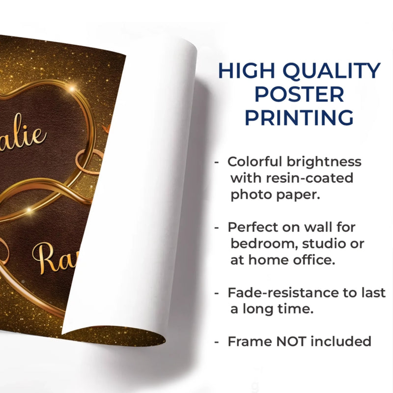 Affiche Horizontale Personnalisée – Cadeaux Personnalisés D’Anniversaire De Mariage Et De Mariage Pour Mari Et Femme, Pour Lui Et Pour Elle – À Toi Pour Toujours