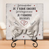 Pierre Carrée Personnalisée Avec Support – Cadeaux D’Anniversaire De Mariage Et De Mariage Pour Mari Et Femme, Pour Lui Et Pour Elle – Tu Es Mon Refuge