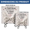 Pierre Carrée Personnalisée Avec Support – Cadeaux D’Anniversaire De Mariage Et De Mariage Pour Mari Et Femme, Pour Lui Et Pour Elle – Tu Es Mon Refuge