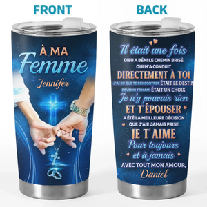 Gobelet Isotherme Personnalisé – Cadeaux D’Anniversaire De Mariage Et De Mariage Pour Mari Et Femme, Pour Lui Et Pour Elle – Avec Toi, L’Amour Est Une Évidence