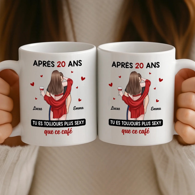 Mug Personnalisée – Cadeaux D’Anniversaire De Mariage Pour Mari Et Femme, Pour Lui Et Pour Elle – Avec Toi, L’Amour Est Une Évidence