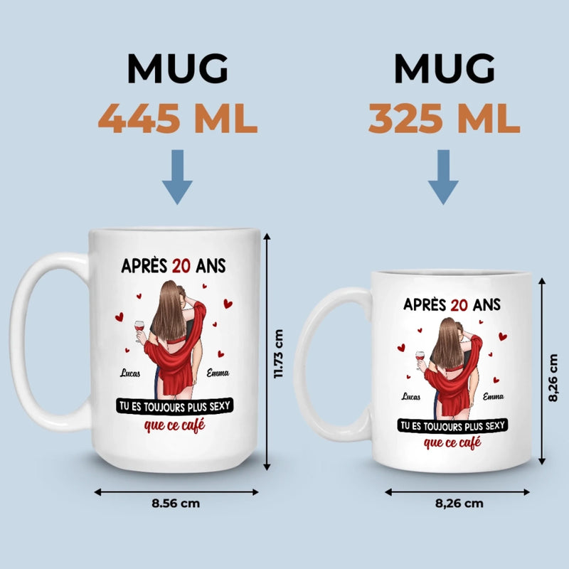 Mug Personnalisée – Cadeaux D’Anniversaire De Mariage Pour Mari Et Femme, Pour Lui Et Pour Elle – Avec Toi, L’Amour Est Une Évidence