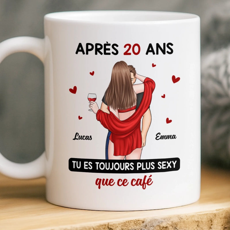 Mug Personnalisée – Cadeaux D’Anniversaire De Mariage Pour Mari Et Femme, Pour Lui Et Pour Elle – Avec Toi, L’Amour Est Une Évidence