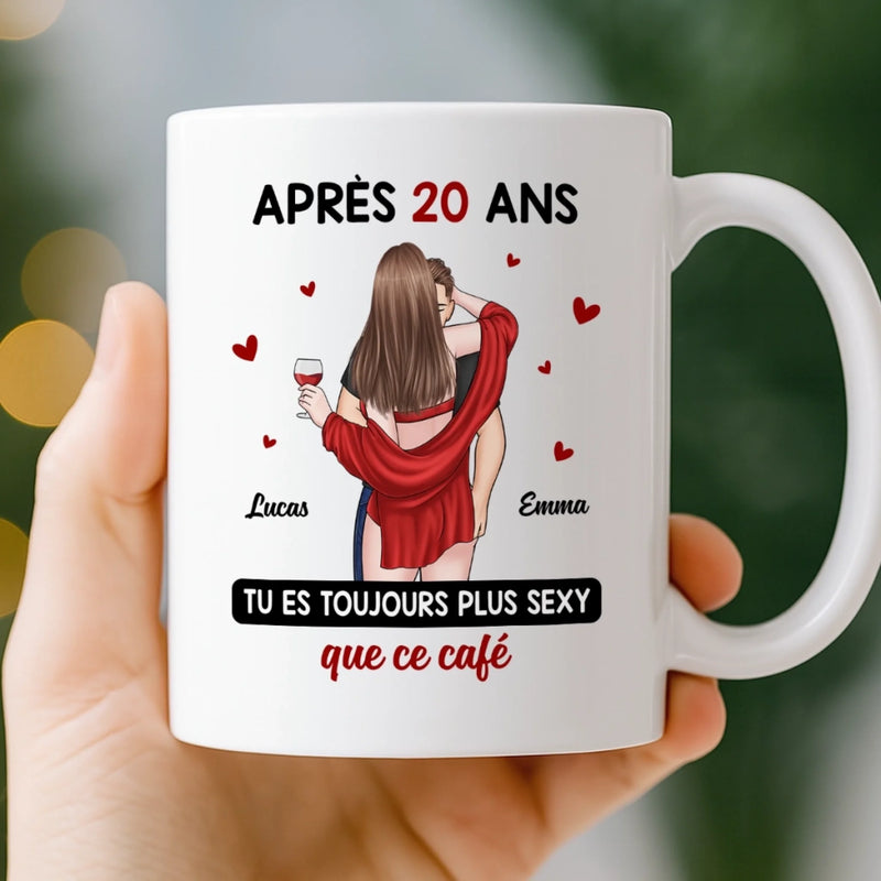 Mug Personnalisée – Cadeaux D’Anniversaire De Mariage Pour Mari Et Femme, Pour Lui Et Pour Elle – Avec Toi, L’Amour Est Une Évidence