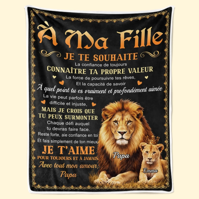 Couverture Personnalisée – Cadeaux D’Anniversaire Personnalisés Pour Papa Et Fille Et Fils – Chaque Page De Ta Vie Est Écrite Avec Amour