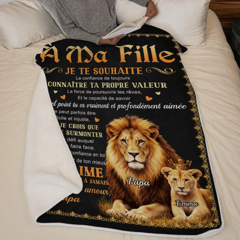 Couverture Personnalisée – Cadeaux D’Anniversaire Personnalisés Pour Papa Et Fille Et Fils – Chaque Page De Ta Vie Est Écrite Avec Amour