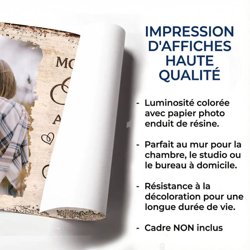 Affiche Horizontale Personnalisée – Cadeaux Personnalisés D’Anniversaire De Mariage Et De Mariage Pour Mari Et Femme, Pour Lui Et Pour Elle – Toujours Toi, Toujours Nous