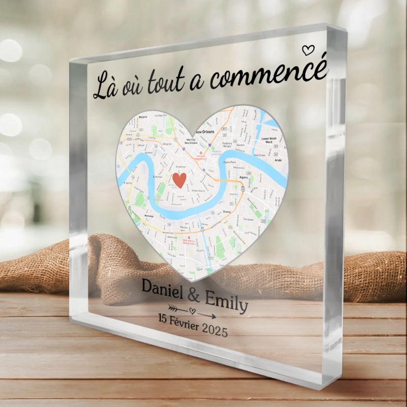 Plaque Acrylique Personnalisée De Forme Carrée – Cadeaux D’Anniversaire De Mariage Et De Mariage Pour Mari Et Femme, Pour Lui Et Pour Elle – À Tes Côtés, Pour La Vie
