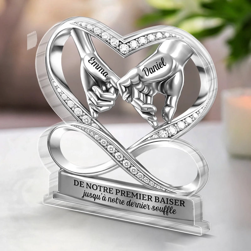 Plaque Acrylique Personnalisée En Forme – Cadeaux D’Anniversaire De Mariage Et De Mariage Pour Mari Et Femme, Pour Lui Et Pour Elle – Je Suis Toujours À Tes Côtés
