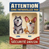 Panneau Métallique Personnalisé Pour La Décoration De La Maison – Cadeaux D’Anniversaire Personnalisés Pour Amoureux Des Chiens, Papa Et Maman De Chien – Entrez À Vos Risques Et Périls