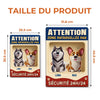 Panneau Métallique Personnalisé Pour La Décoration De La Maison – Cadeaux D’Anniversaire Personnalisés Pour Amoureux Des Chiens, Papa Et Maman De Chien – Entrez À Vos Risques Et Périls