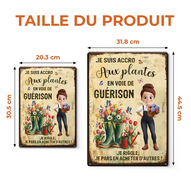 Panneau Métallique Personnalisé Pour La Décoration De La Maison – Cadeaux D’Anniversaire Personnalisés Pour Jardiniers Et Amoureux Du Jardin – Plus De Plantes, Moins De Stress