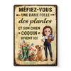 Panneau Métallique Personnalisé Pour La Décoration De La Maison – Cadeaux Personnalisés Pour Jardiniers, Amoureux Des Plantes Et Des Chiens Et Chats – Ici Habitent Des Amoureux Des Plantes