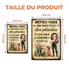 Panneau Métallique Personnalisé Pour La Décoration De La Maison – Cadeaux Personnalisés Pour Jardiniers, Amoureux Des Plantes Et Des Chiens Et Chats – Ici Habitent Des Amoureux Des Plantes