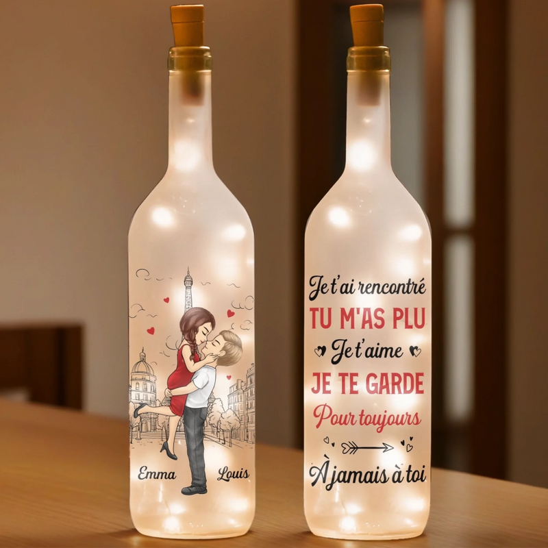 Lampe-Bouteille Personnalisée – Cadeaux D’Anniversaire De Mariage Pour Mari Et Femme, Lui Et Elle – Je T’ai Choisi Et Je Te Choisis Encore