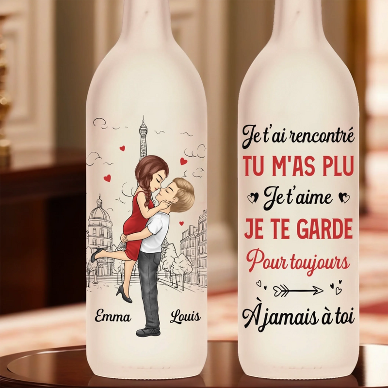 Lampe-Bouteille Personnalisée – Cadeaux D’Anniversaire De Mariage Pour Mari Et Femme, Lui Et Elle – Je T’ai Choisi Et Je Te Choisis Encore