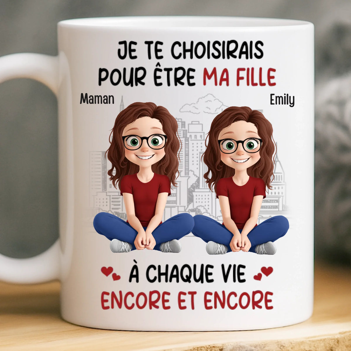 Tasse Personnalisée – Cadeaux D'Anniversaire Personnalisés Pour Maman, Papa Et Fille – Tu Fais Briller Ma Journée Rien Qu'En Étant Là
