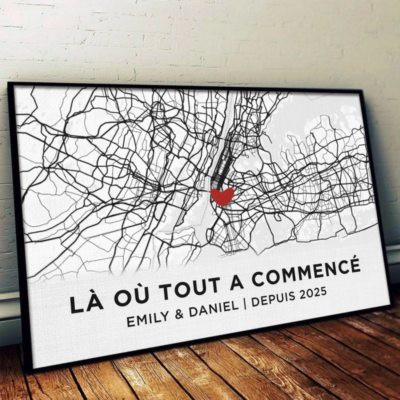 Affiche Horizontale Personnalisée – Cadeaux Personnalisés D’Anniversaire De Mariage Et De Mariage Pour Mari Et Femme, Pour Lui Et Pour Elle – Notre Amour Ne Connaît Pas De Fin
