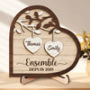 Plaque En Bois Personnalisée À Deux Couches Avec Support – Cadeaux D’Anniversaire De Mariage Pour Mari Et Femme, Lui Et Elle – Tu Complètes Chaque Partie De Mon Cœur