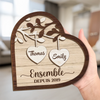 Plaque En Bois Personnalisée À Deux Couches Avec Support – Cadeaux D’Anniversaire De Mariage Pour Mari Et Femme, Lui Et Elle – Tu Complètes Chaque Partie De Mon Cœur