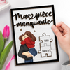 Plaque En Bois Personnalisée À Deux Couches Avec Support – Cadeaux D’Anniversaire De Mariage Pour Mari Et Femme, Lui Et Elle – Ensemble Depuis Le Premier Battement De Cœur