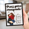 Plaque En Bois Personnalisée À Deux Couches Avec Support – Cadeaux D’Anniversaire De Mariage Pour Mari Et Femme, Lui Et Elle – Ensemble Depuis Le Premier Battement De Cœur
