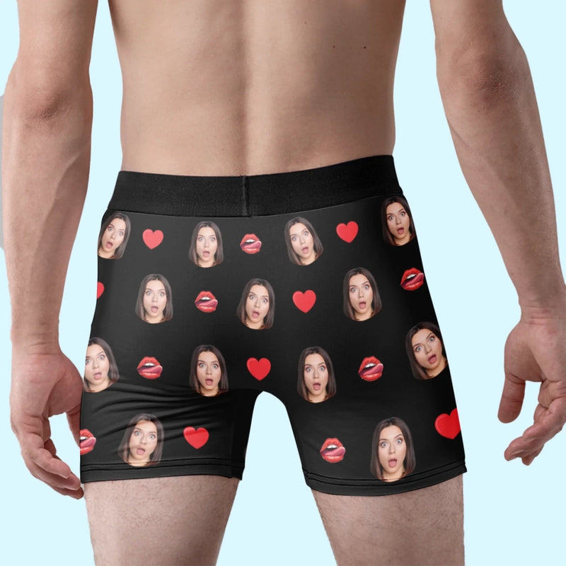 Boxer Homme Personnalisé Avec Photo – Cadeaux D’Anniversaire, De Noël Et De Mariage Pour Mari Et Femme, Pour Lui Et Pour Elle – Avec Toi Je Perds Le Controle Doucement