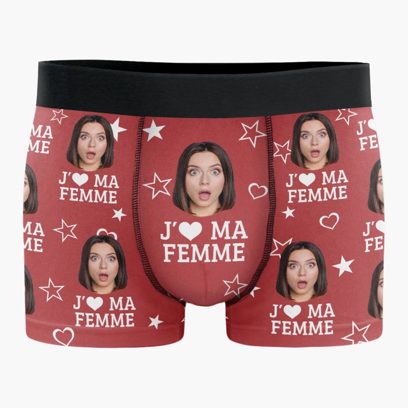 Boxer Homme Personnalisé Avec Photo – Cadeaux D’Anniversaire, De Noël Et De Mariage Pour Mari Et Femme, Pour Lui Et Pour Elle – Ton Sourire Me Donne De Mauvaises Idees