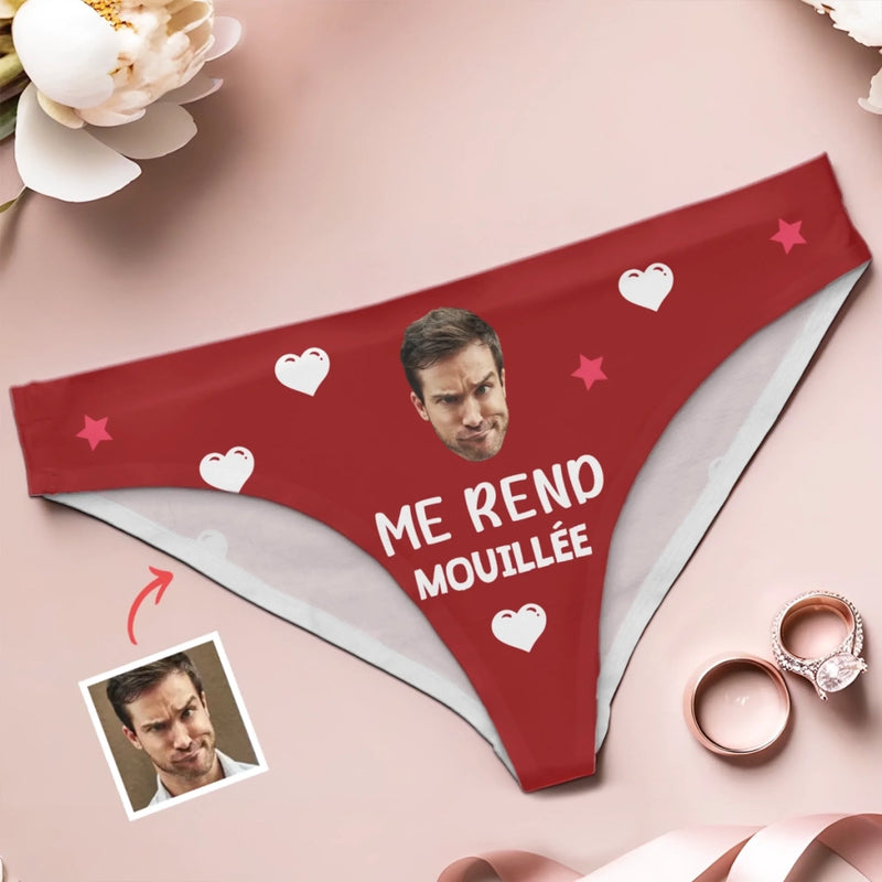 Culotte Femme Personnalisée Avec Photo – Cadeaux D’Anniversaire Et De Mariage Pour Mari Et Femme, Pour Lui Et Pour Elle – Tes Bras Sont Mon Endroit Prefere