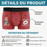 Boxer Homme Personnalisé – Cadeaux D’Anniversaire, De Noël Et De Mariage Pour Mari Et Femme, Pour Lui Et Pour Elle – J'aime Chaque Centimètre De Toi
