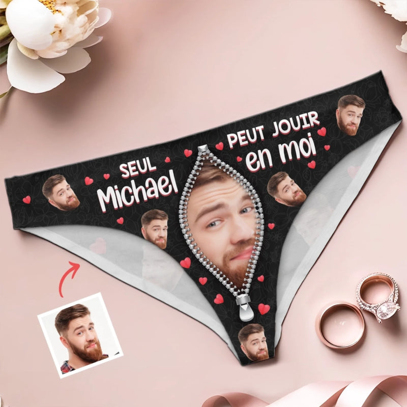 Culotte Femme Personnalisée Avec Photo – Cadeaux D’Anniversaire Et De Mariage Pour Mari Et Femme, Pour Lui Et Pour Elle – Je Te Veux Encore Et Encore