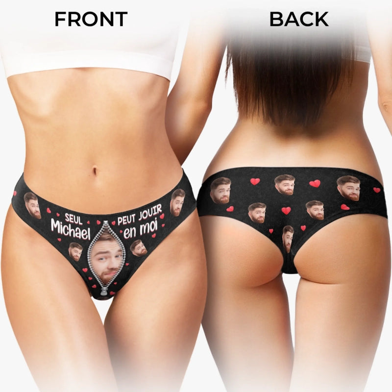 Culotte Femme Personnalisée Avec Photo – Cadeaux D’Anniversaire Et De Mariage Pour Mari Et Femme, Pour Lui Et Pour Elle – Je Te Veux Encore Et Encore