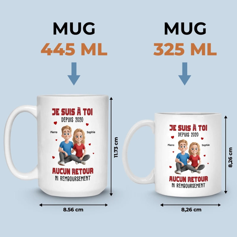 Mug Personnalisée – Cadeaux D’Anniversaire De Mariage Pour Mari Et Femme, Pour Lui Et Pour Elle – Aimer Doucement Chaque Jour