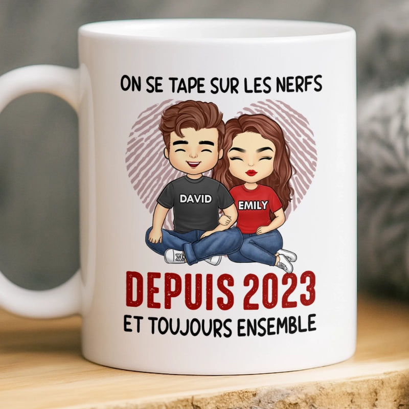 Mug Personnalisée – Cadeaux D’Anniversaire De Mariage Pour Mari Et Femme, Pour Lui Et Pour Elle – Ton Amour Éclaire Mes Silences