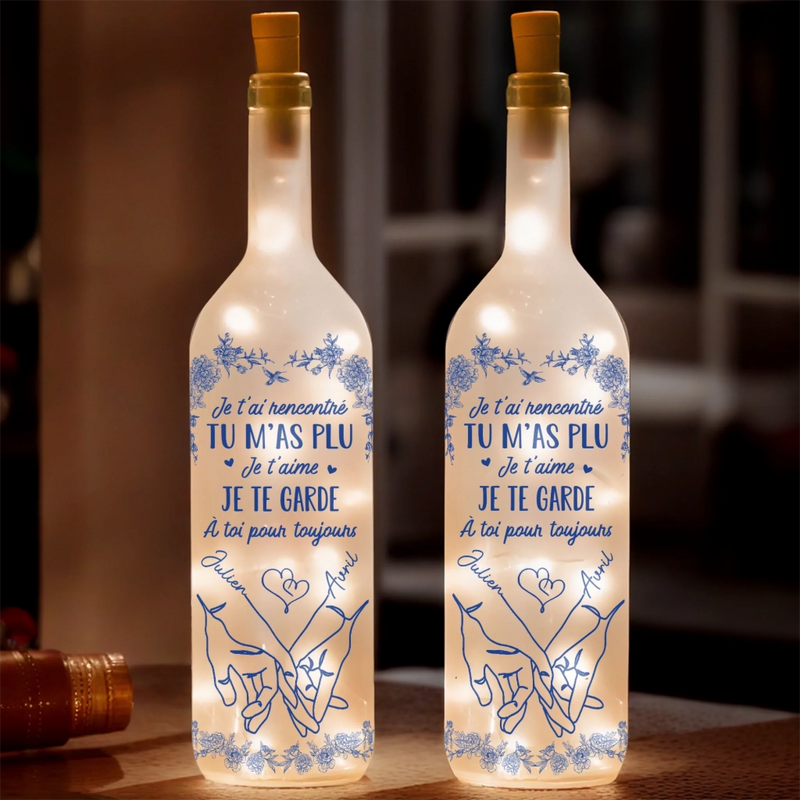 Lampe-Bouteille Personnalisée – Cadeaux D’Anniversaire De Mariage Pour Mari Et Femme, Lui Et Elle – Ensemble Sans Effort