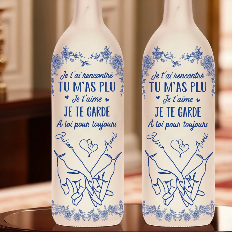 Lampe-Bouteille Personnalisée – Cadeaux D’Anniversaire De Mariage Pour Mari Et Femme, Lui Et Elle – Ensemble Sans Effort