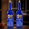 Lampe-Bouteille Bleue Personnalisée Avec Photo – Cadeaux D’Anniversaire De Mariage Pour Mari Et Femme, Lui Et Elle – L’Amour Écrit En Lumière